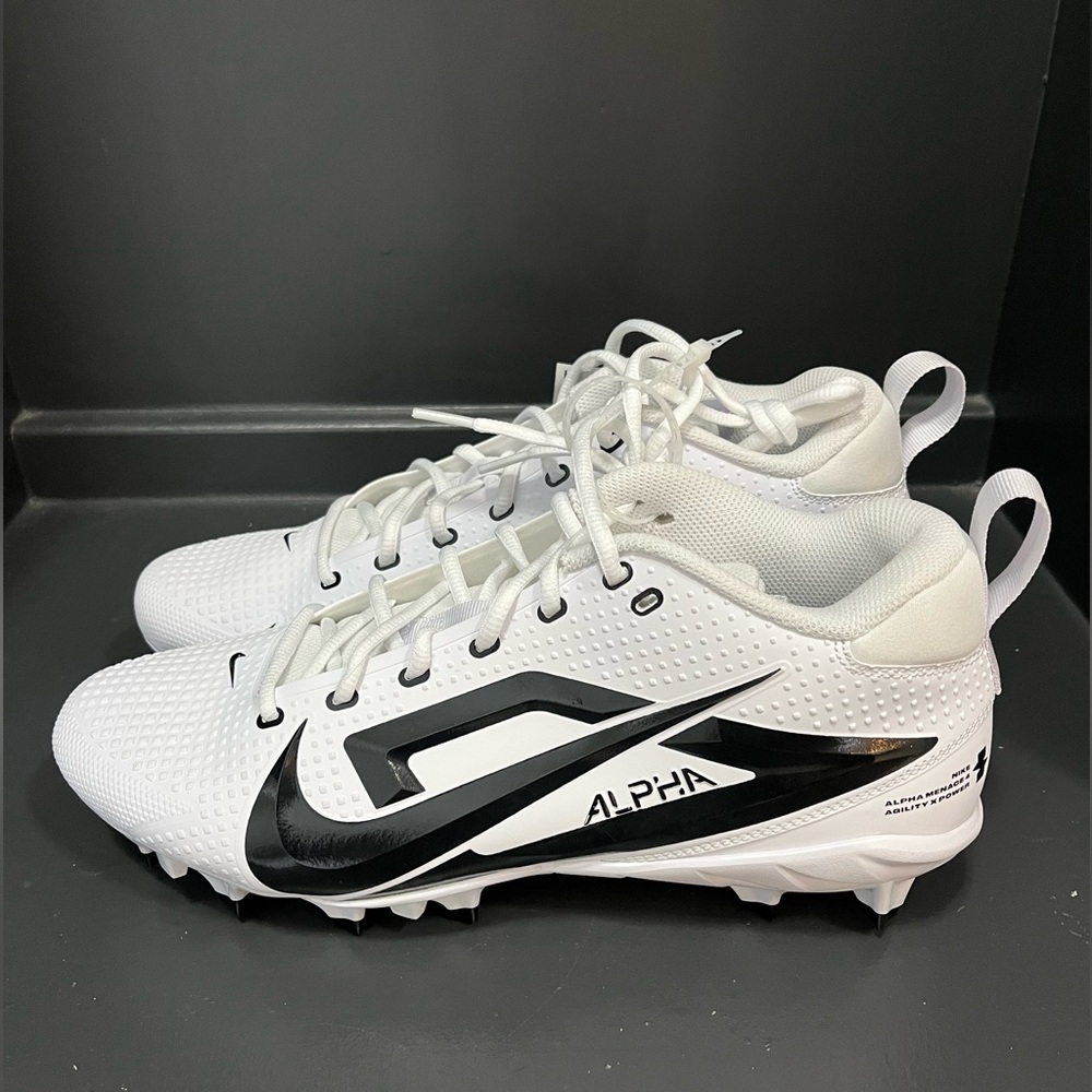 Nike Alpha Menace 4 Varsity Agility x Power Football Cleats FZ7703-101 white/blk